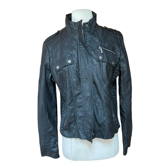 Xhiliration Faux Leather‎ Moto Jacket - Picture 1 of 7